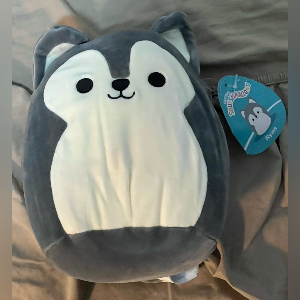Squishmallows Ryan the Husky Dog Official Kellytoy Stuffed Toy Animal 12 inch